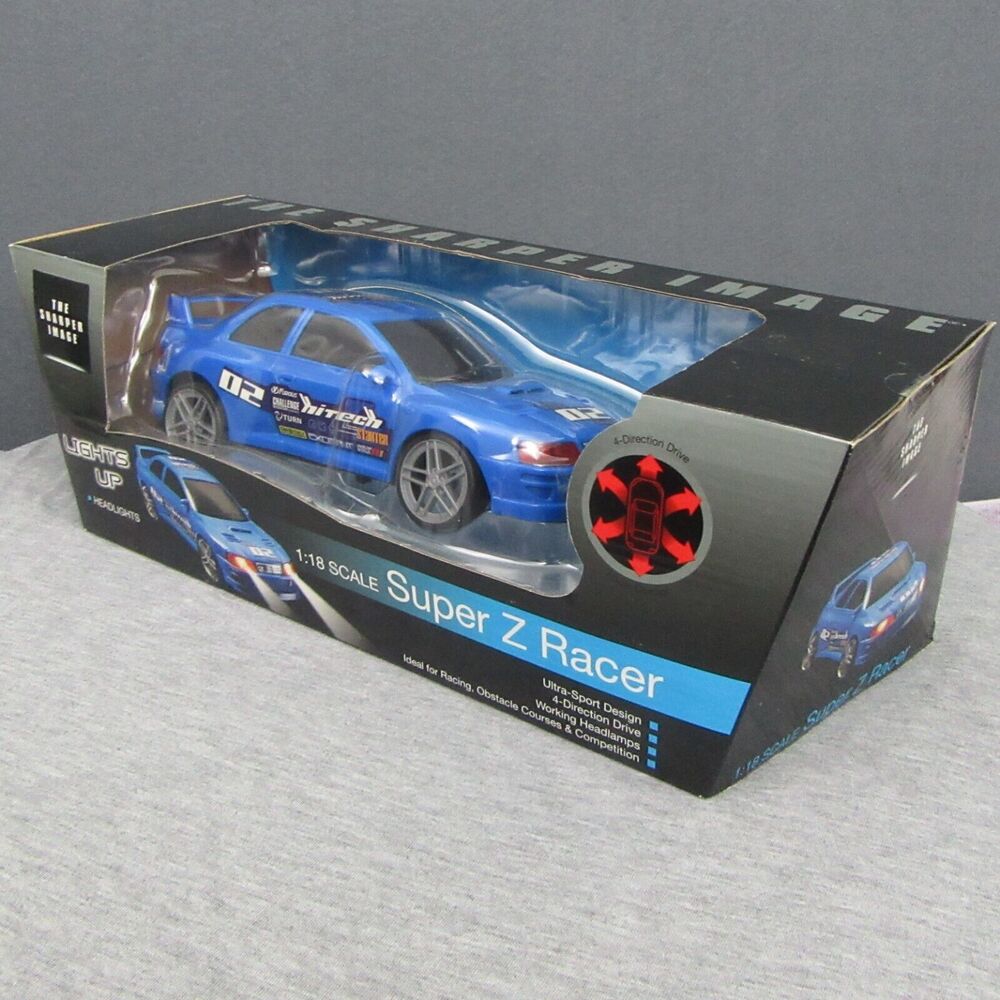 RC Super Z Blue Racer 4 Function Remote Control & Working Headlamps 1:18 Scale